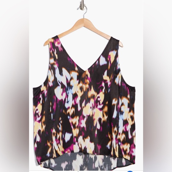 New! Nordstrom brand Women's Sleeveless Abstract Print Blouse Size 1X - Picture 3 of 13